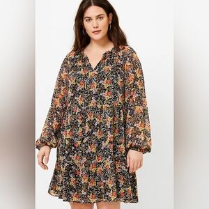 Loft Plus Tiered Swing Dress